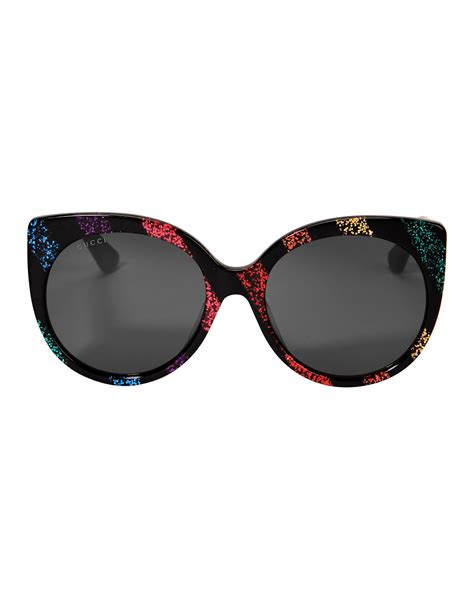 gucci 55mm gradient cat eye sunglasses|gucci rainbow cat eye sunglasses.